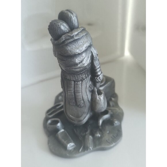 Franklin Mint People of Canada Pewter Figurine The Eskimo Woman 1976 - Picture 7 of 12